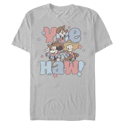 Мужская футболка Mickey & Friends Yeehaw Trio ледяного серого цвета