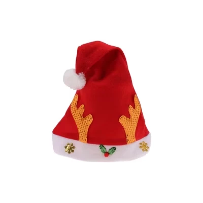 Новогодняя шапка Unique Bargains с рогами, красная