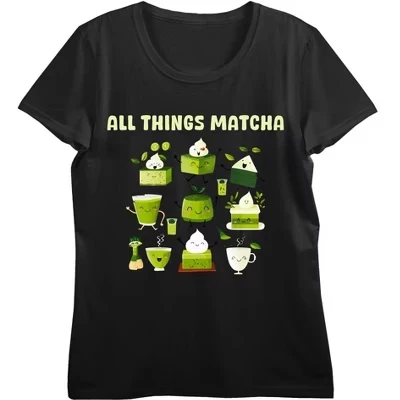 Женский укороченный топ Bioworld «All Things Matcha», черный