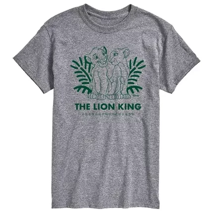 Мужская футболка Simba Nala с коротким рукавом и графическим рисунком athletic heather
