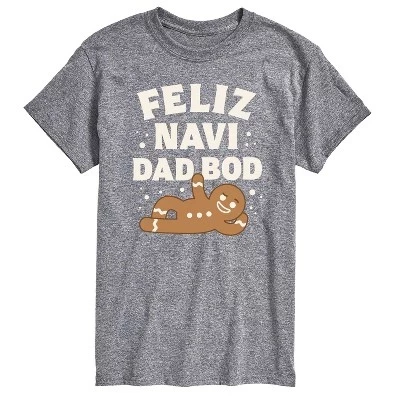 Мужская футболка с коротким рукавом и графическим рисунком Feliz Navi Dad Bod athletic heather