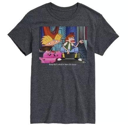 Мужская футболка Hey Arnold Stoop Kid, меланжевый графит