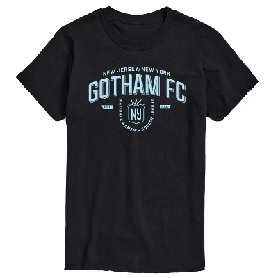 Мужская футболка NJ NY Gotham FC Indsutrial с коротким рукавом и графическим рисунком, черная