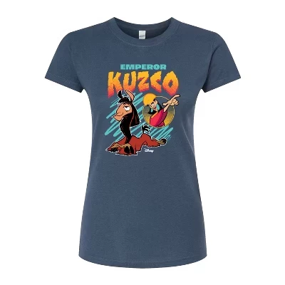 Женская футболка Kuzco Bootleg Tee с приталенным рисунком цвета индиго