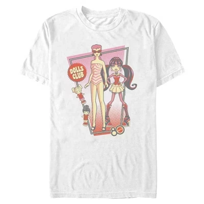 Мужская футболка Mattel Barbie and Monster High Dolls Club белого цвета