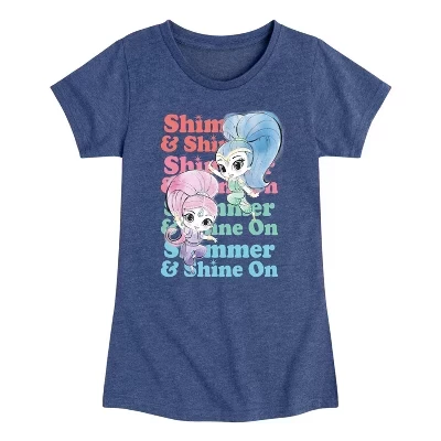 Футболка для девочек Nickelodeon Shimmer & Shine, синяя