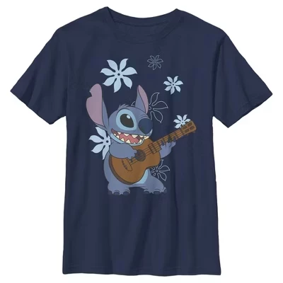 Футболка для мальчиков Lilo & Stitch «Укулеле», синяя