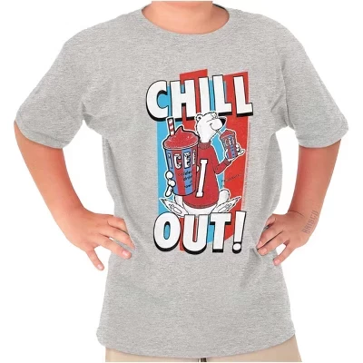 Официально лицензированные футболки с логотипом Icee Chill Out Crewneck для мальчиков и девочек