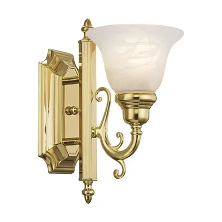 Бра Livex Lighting French Regency, 1 лампа, глянцевая латунь