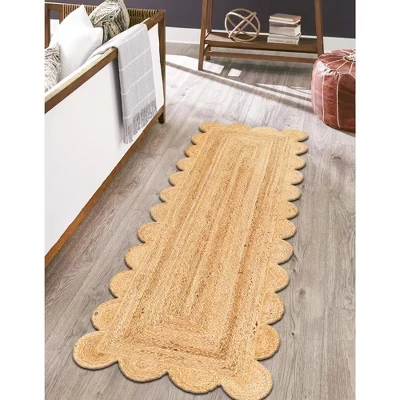 Ковер Unique Loom Scallop Braided из джута натуральный