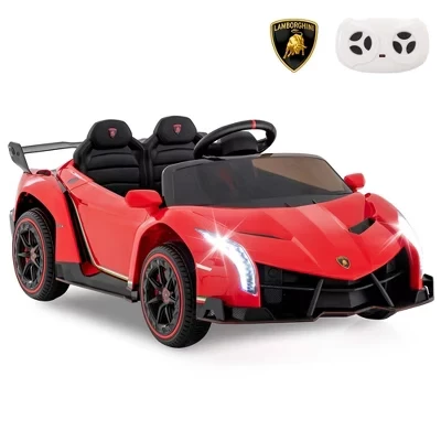 Лицензионный спортивный автомобиль Lamborghini 4WD Kids Ride-on с дистанционным управлением 2.4G на 12 В и питанием от аккумулятора Розовый / Белый / Зеленый / Черный / Красный