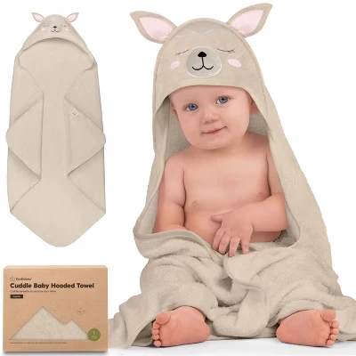 Детское полотенце с капюшоном KeaBabies Cuddle, альпака