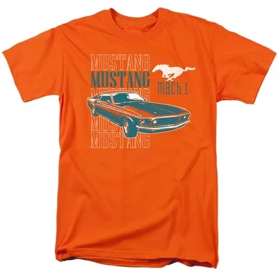 Мужская футболка Mustang Mach 1 Repeat оранжевого цвета