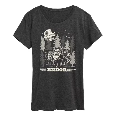 Женская футболка STAR WARS Endor Wildlife с принтом, антрацитовая