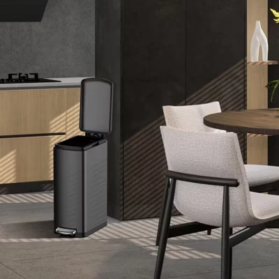 Мусорное ведро CuisinSmart 30 л узкое с педалью, черное