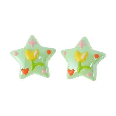 Украшения для шнурков Unique Bargains Star Tulip, зеленые