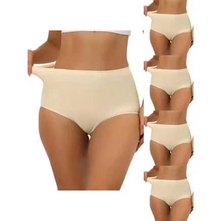 Женские трусы Allegra K, хипстеры 5 шт., бежевые