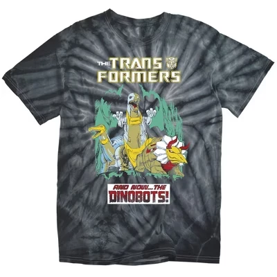 Мужская футболка Grimlock And Dinobots Tie Dye, посвященная 40-летию Гримлока и Диноботов, черная