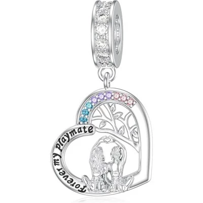 Серебряные бусины-талисманы в виде животных: Кошки, собаки, Коалы, стрекозы и лотоса для браслетов и ожерелий 13-sister