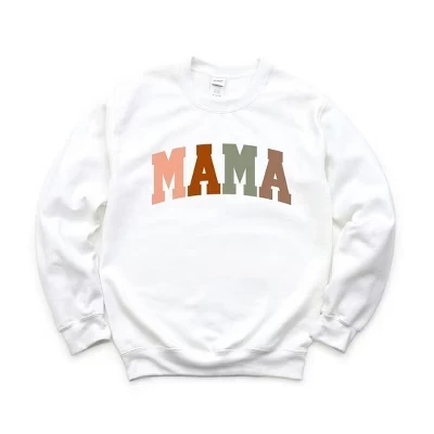 Женская толстовка с графическим принтом Mama Block яркого белого цвета
