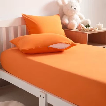 Комплект простыней NTBAY для кроватки, 3 предмета, оранжевый