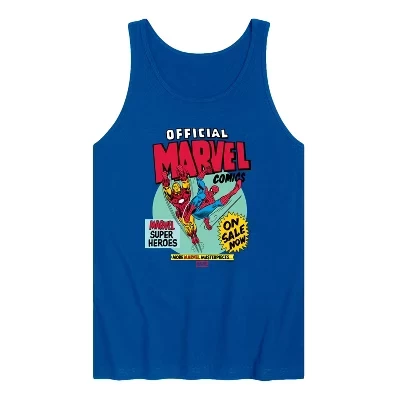 Мужская майка Marvel Spider-Man и Iron Man, синяя