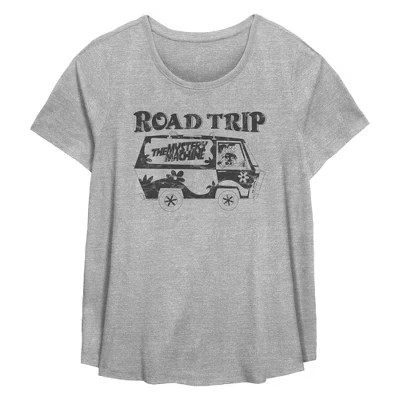 Женская футболка Scooby Doo Road Trip Machine серого цвета