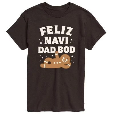 Мужская футболка Feliz Navi Dad Bod с коротким рукавом и графическим рисунком коричневого цвета