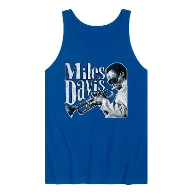 Мужская майка Miles Davis Name & Profile, синяя