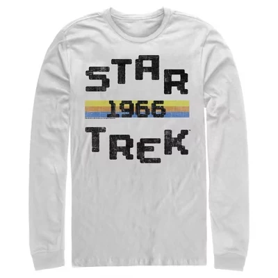 Мужской лонгслив Star Trek Retro Pixel 1966, белый
