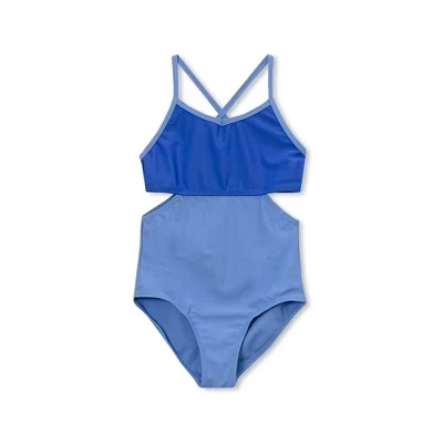 Купальник для девочек Lands End Wrap, синий