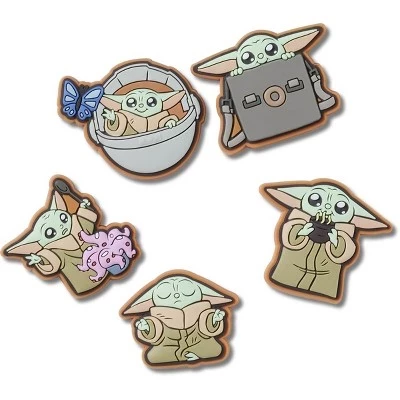 Брелоки для обуви Crocs Jibbitz Star Wars 5 шт Baby Yoda