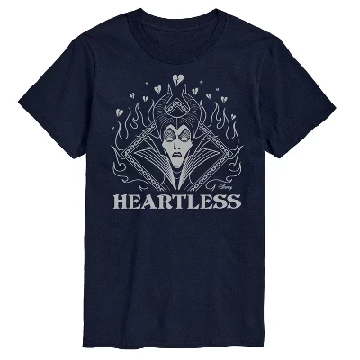 Мужская футболка с коротким рукавом и рисунком Maleficent Heartless, синяя