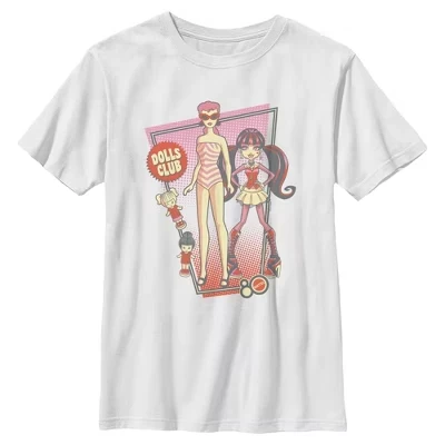 Футболка для мальчиков Mattel Barbie и Monster High Dolls Club белая