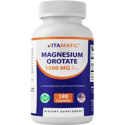 БАД Vitamatic магний оротат 1500 мг, 180 капсул