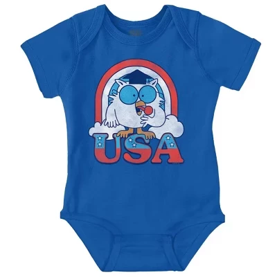 Детский комбинезон Tootsie Mr Owl American Patriot США для мальчиков или девочек с лицензией royal
