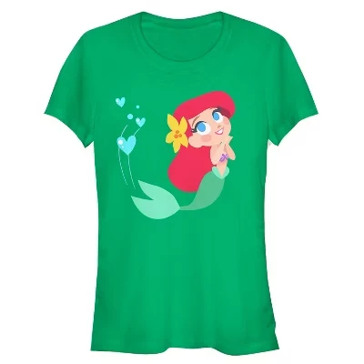 Женская футболка Ariel Love для юниорок зеленого цвета