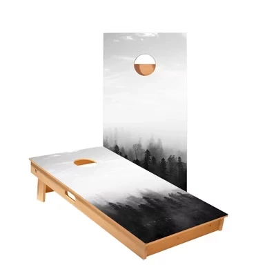 Черно-Белые доски Forest Cornhole Boards | В комплекте (2) Доски, дополнительные сумки и аксессуары со светодиодной подсветкой