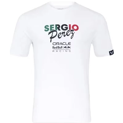 Футболка Red Bull Racing Sergio Perez Flag, белая