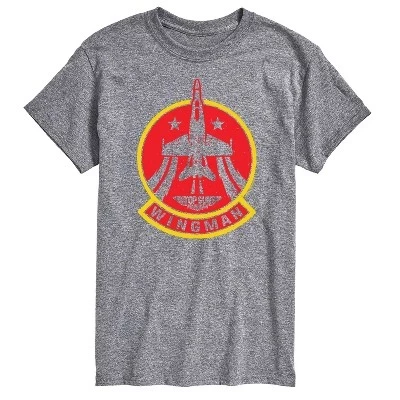 Мужская футболка с нашивкой Wingman с коротким рукавом и графическим рисунком athletic heather