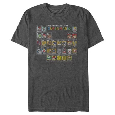 Мужская футболка Nintendo Super Mario, меланжевая