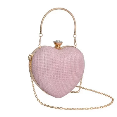 Женский клатч inspire chic heart shape со стразами, розовый