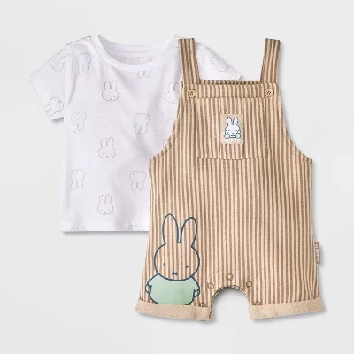 Комплект для мальчиков Miffy, комбинезон и футболка