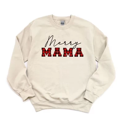 Женская толстовка с рисунком Merry Mama Buffalo в клетку dust
