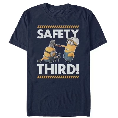 Мужская футболка Minions Safety Third