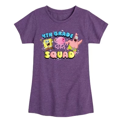 Футболка для девочек SpongeBob 4th Grade Squad, фиолетовая