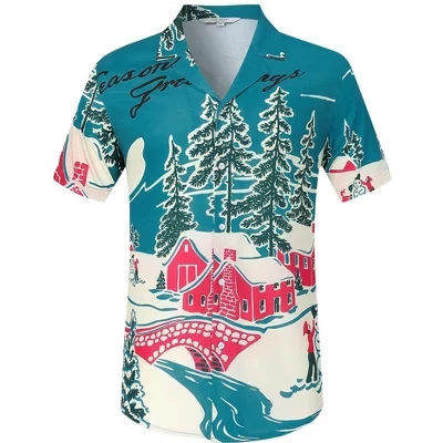 Мужская гавайская рубашка Yesfashion, белоснежная