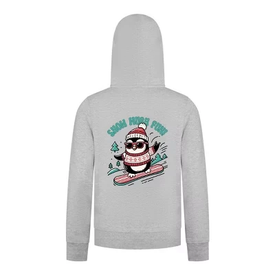 Рождественская коллекция Snow Much Fun Boys с капюшоном на молнии – Праздничная толстовка с пингвином