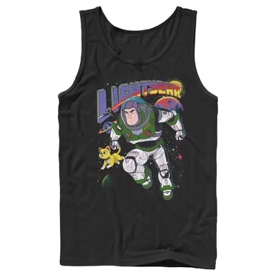 Мужская майка Lightyear Retro Distressed Buzz and Sox черного цвета
