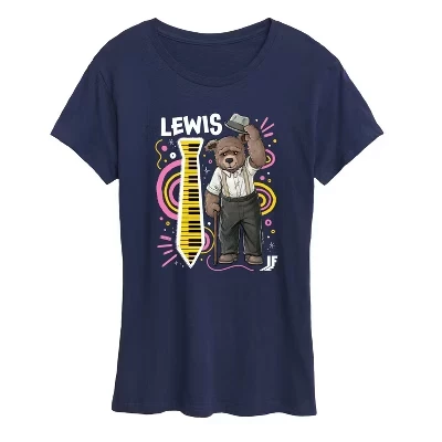 Женская футболка IF Movie Lewis Bear Keyboard Tie, синяя